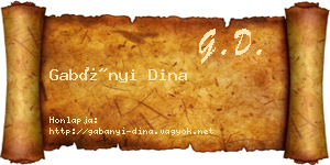 Gabányi Dina névjegykártya